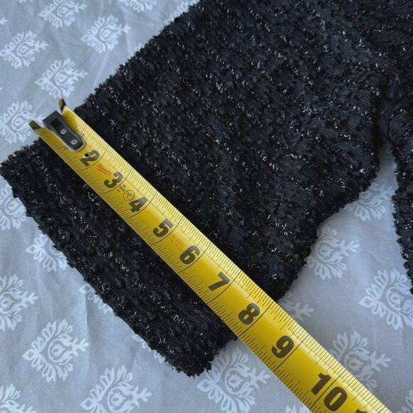 H&M Cropped Black Sparkly Jacket Cocktail Party Formal 3/4 Sleeves Sz 2 NWT - Picture 5 of 8